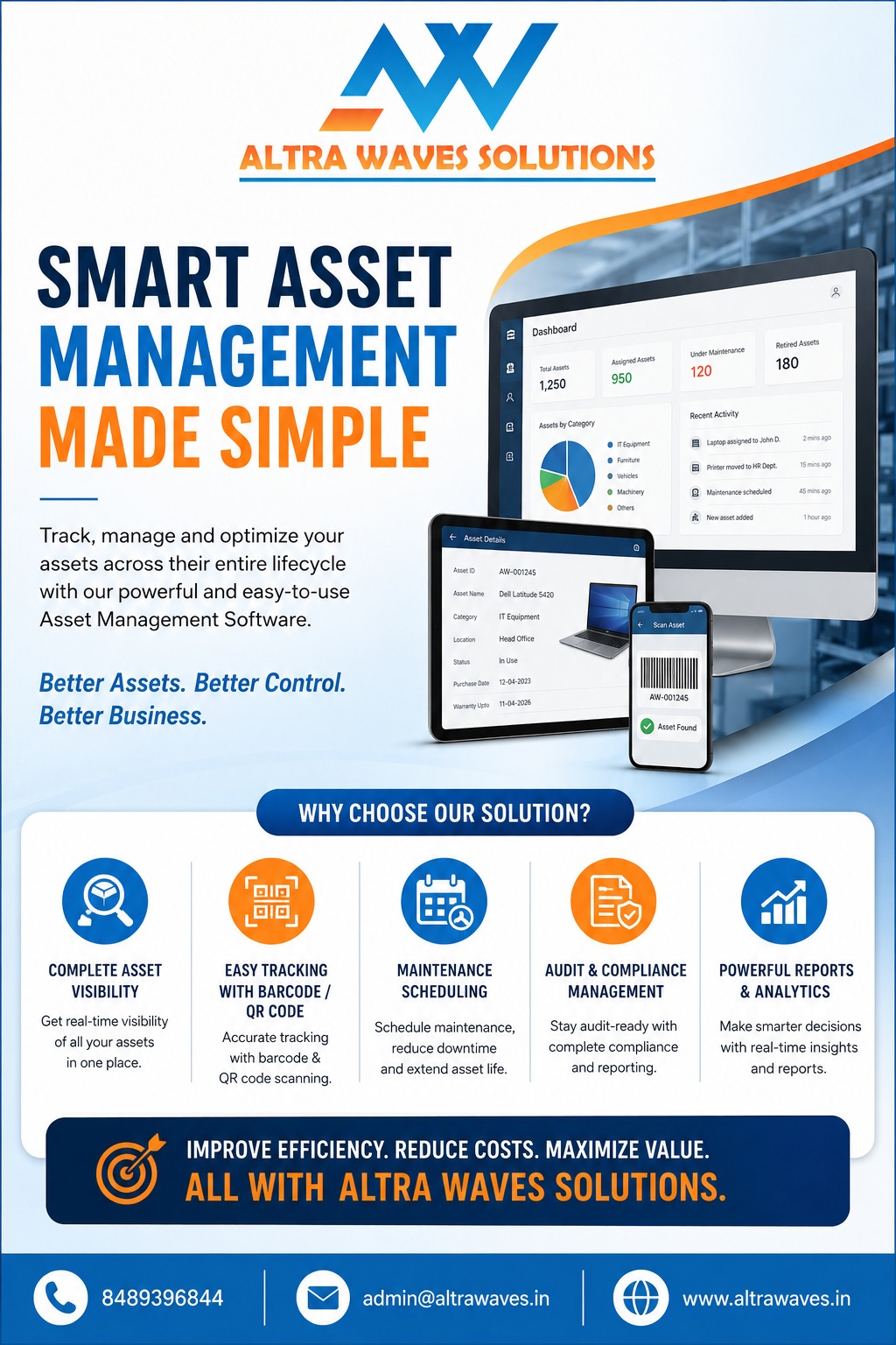 Asset Management Software for tracking and managing business assets